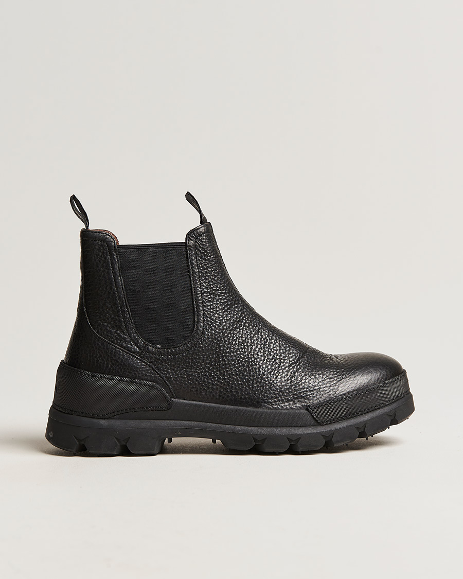 Herren | Polo Ralph Lauren Oslo Oiled Leather Chelsea Boot Black | Polo Ralph Lauren | Oslo Oiled Leather Chelsea Boot Black