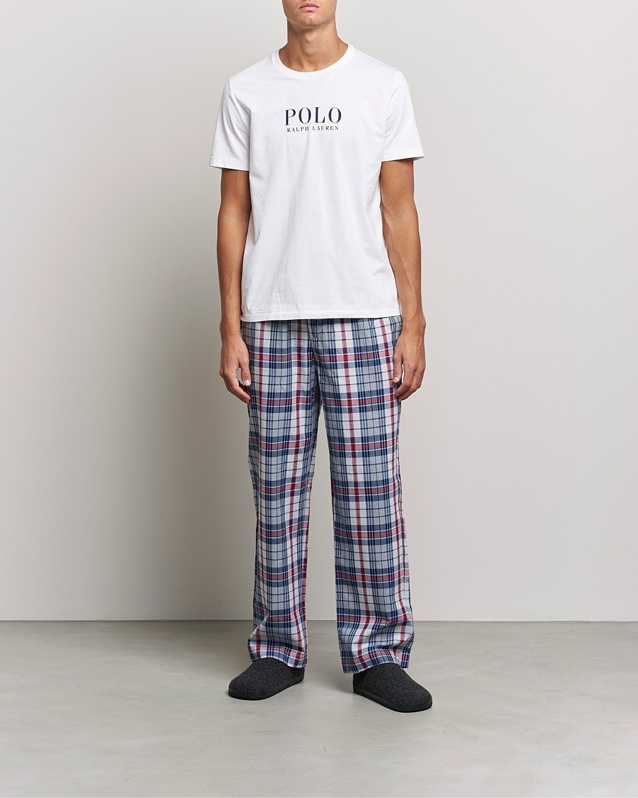 Herren | Schlafanzüge & Bademäntel | Polo Ralph Lauren | Cotton Checked Pyjama Set White/Red