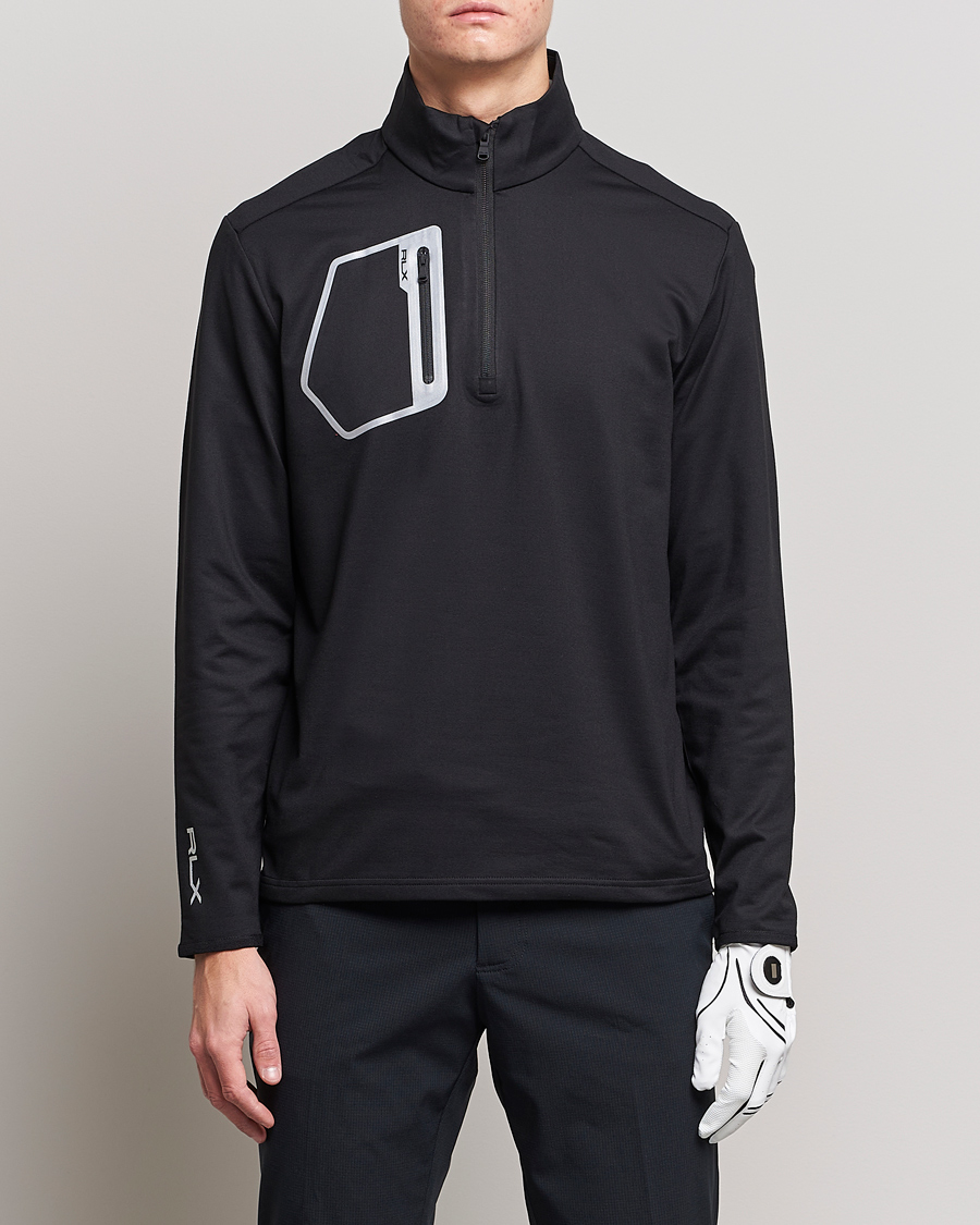 Herren | Pullover | RLX Ralph Lauren | Luxury Performance Jersey Half-Zip Black