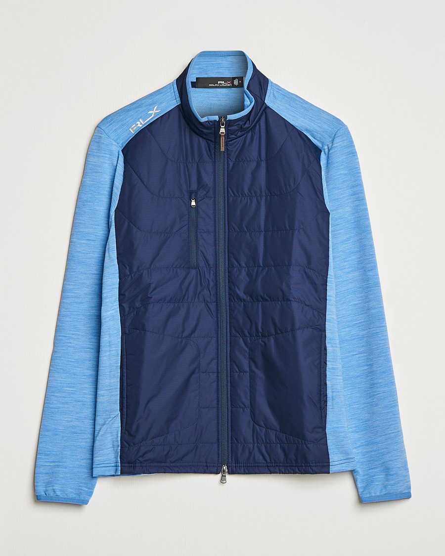 Herren | Pullover | RLX Ralph Lauren | Performance Wool Full Zip Hybrid Sweater Navy/Blue