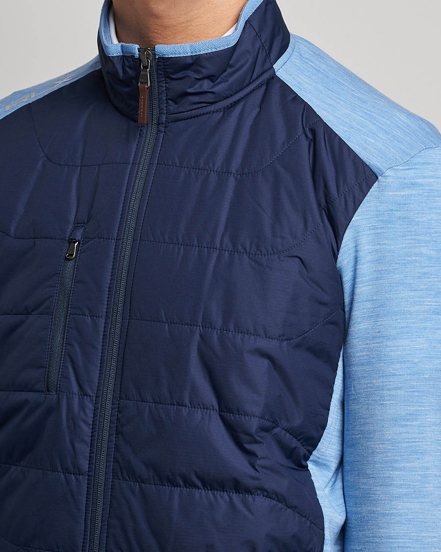 Herren | Pullover | RLX Ralph Lauren | Performance Wool Full Zip Hybrid Sweater Navy/Blue