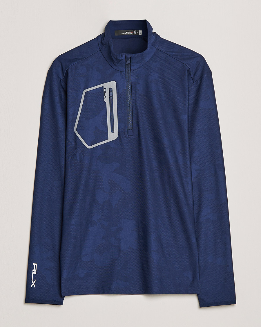 Herren | Pullover | RLX Ralph Lauren | Luxury Performance Jersey Half-Zip French Navy Camo