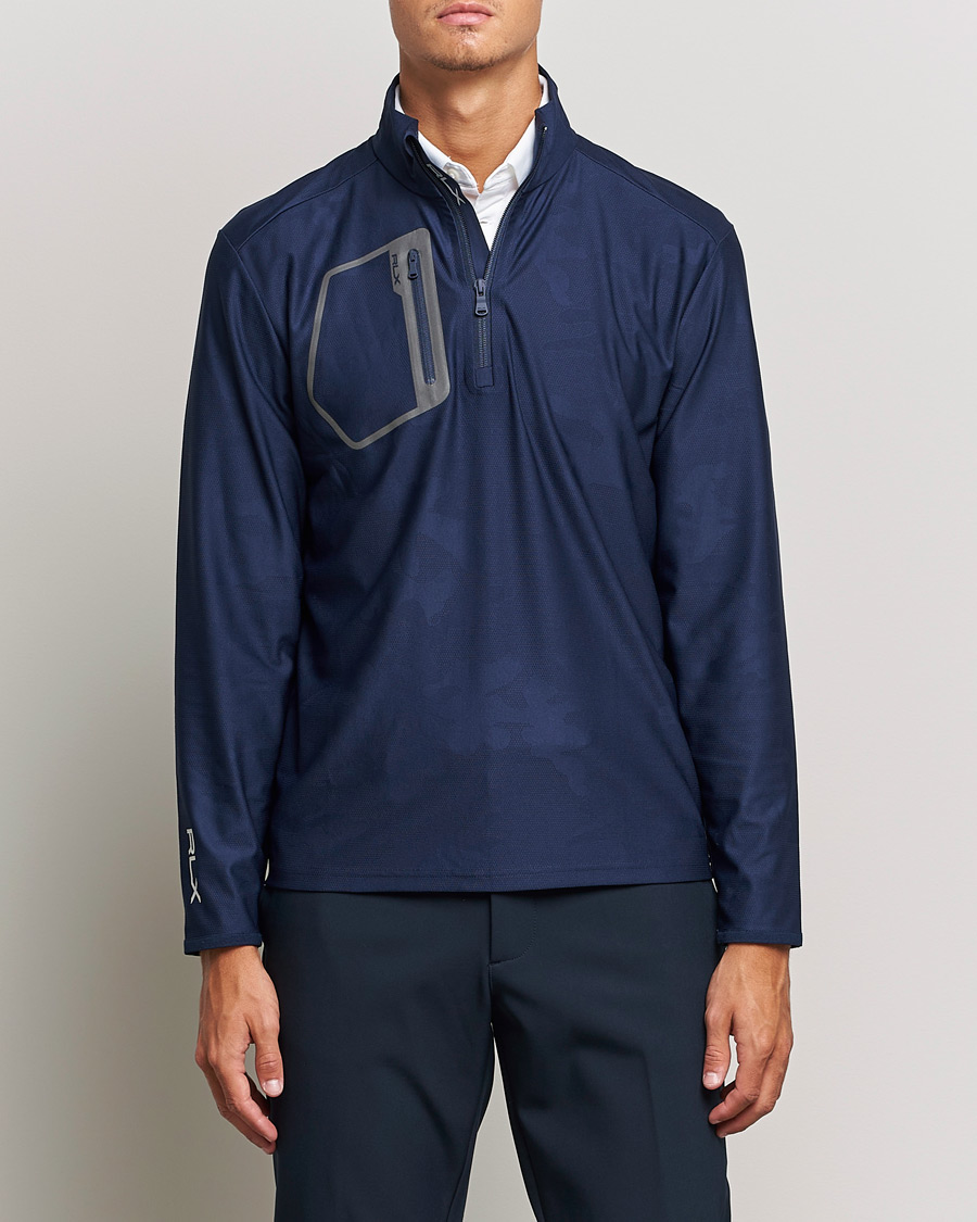 Herren | Pullover | RLX Ralph Lauren | Luxury Performance Jersey Half-Zip French Navy Camo