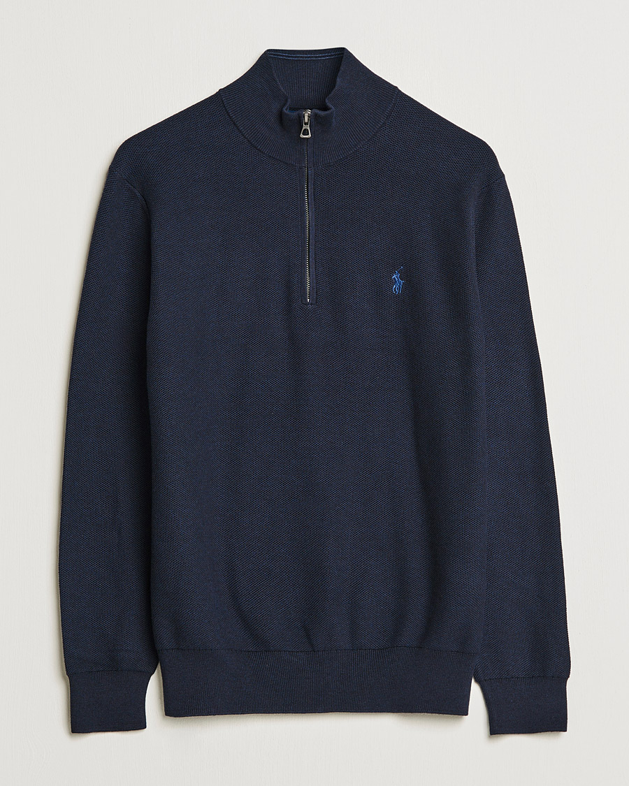 Herren | Pullover | Polo Ralph Lauren | Textured Half-Zip Navy Heather
