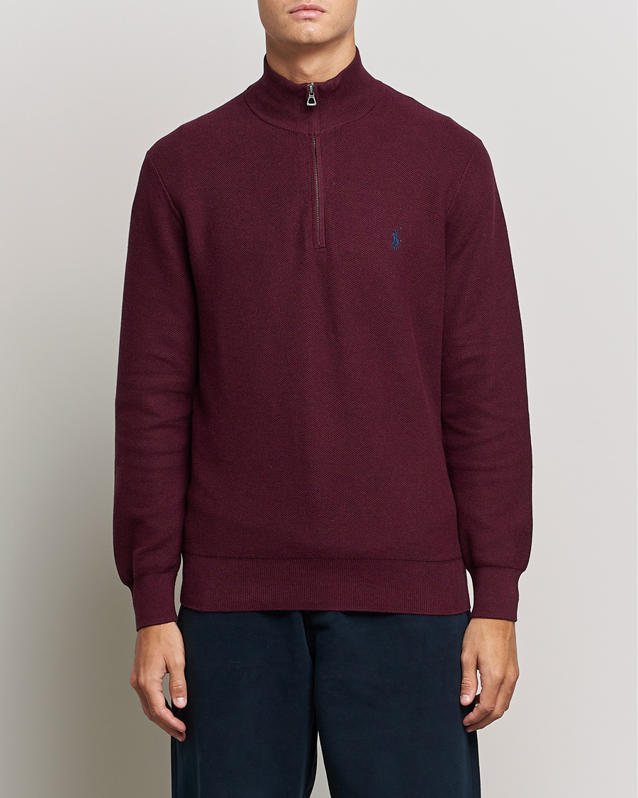 Herren | Pullover | Polo Ralph Lauren | Textured Half-Zip Aged Wine Heather