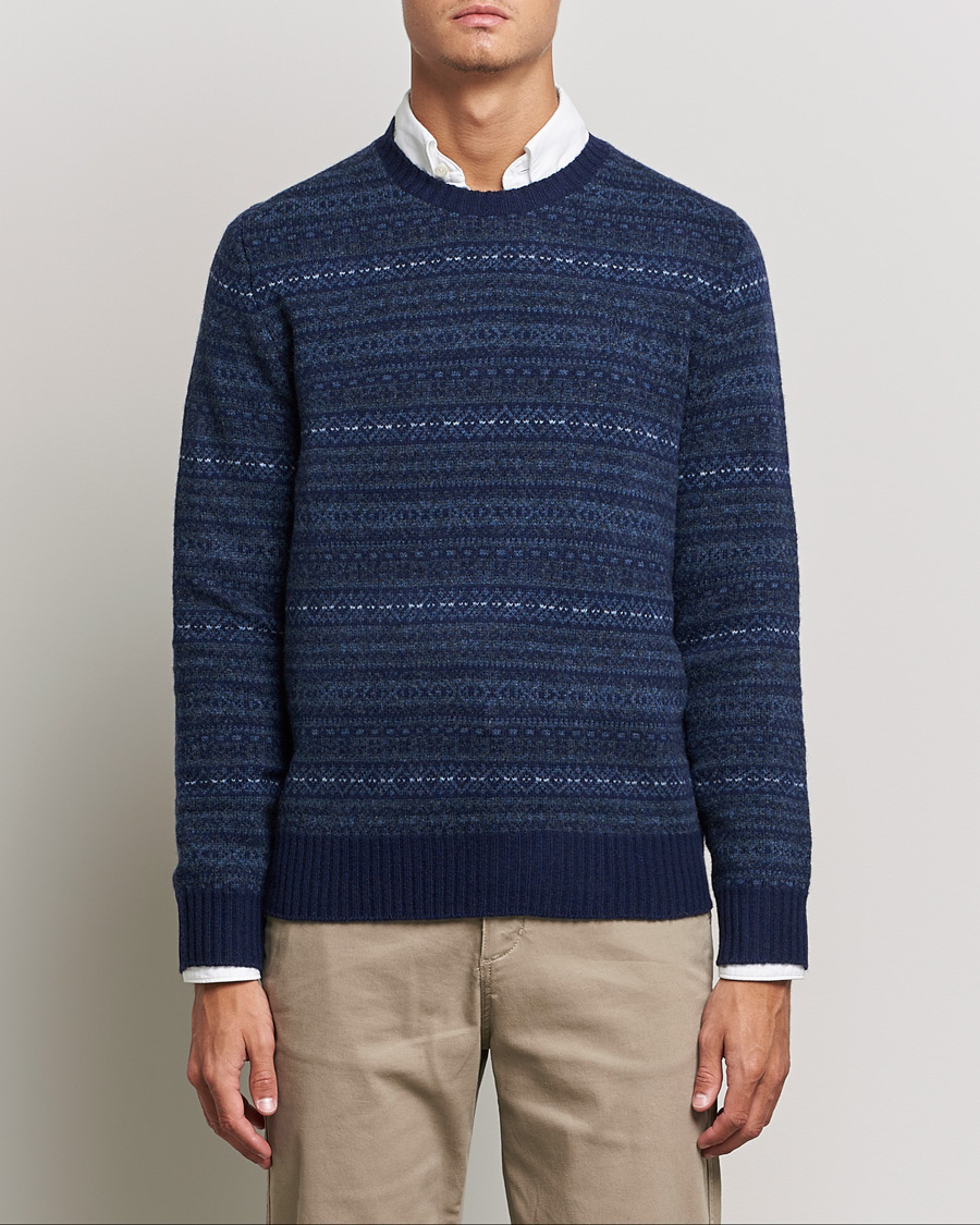 Herren | Pullover | Polo Ralph Lauren | Wool/Cashmere Fairisle Knitted Sweater Navy