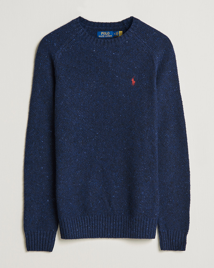 Herren | Pullover | Polo Ralph Lauren | Wool Donegal Knitted Sweater Navy