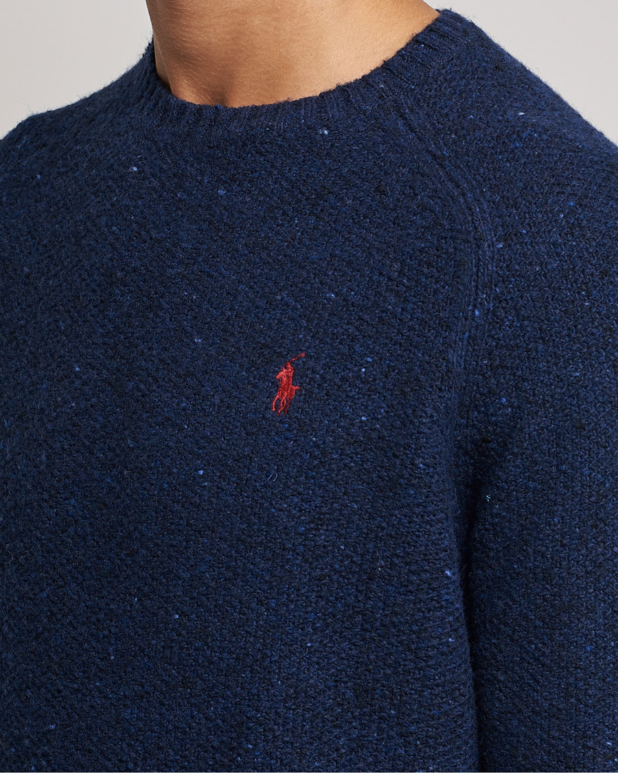 Herren | Pullover | Polo Ralph Lauren | Wool Donegal Knitted Sweater Navy