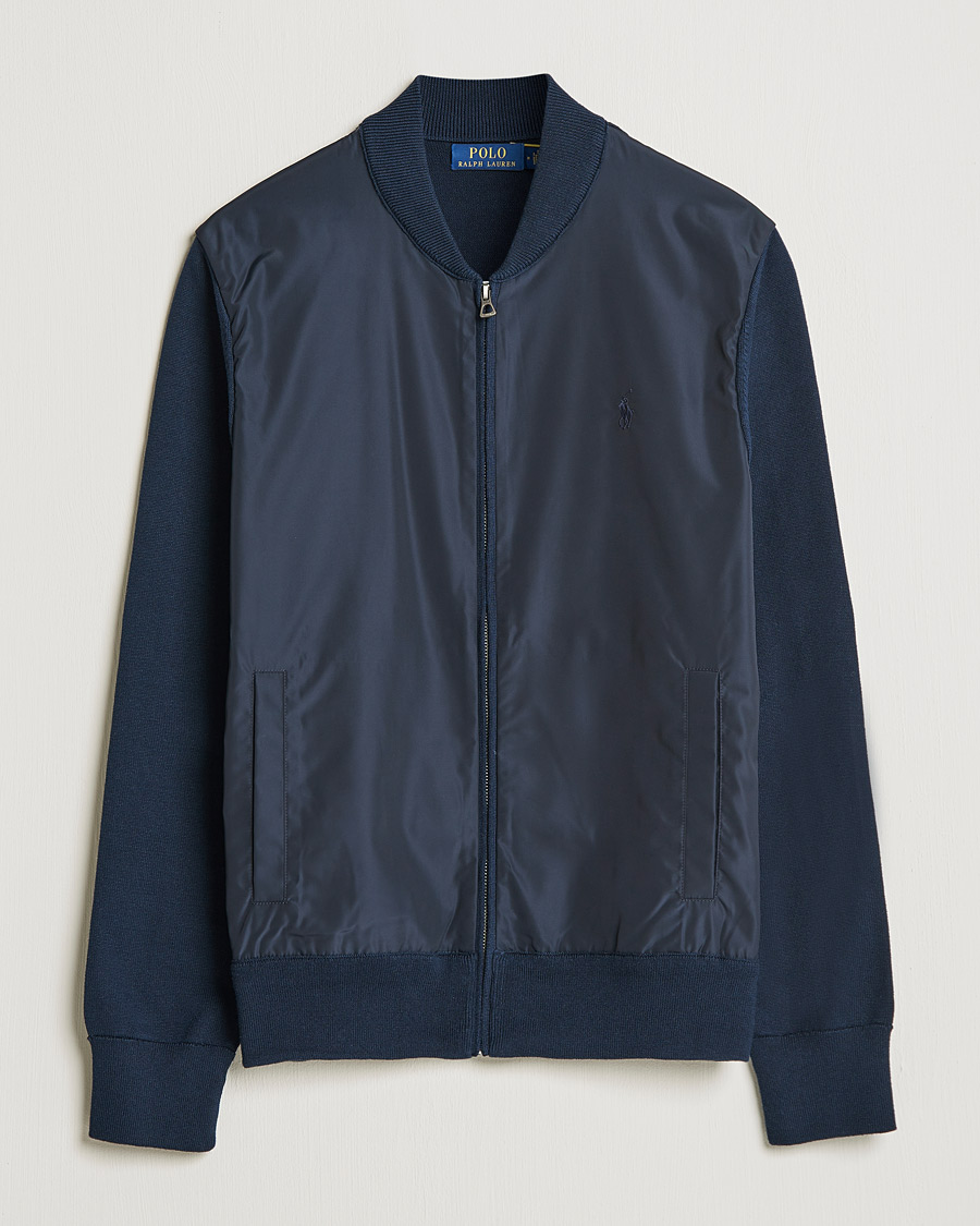 Herren | Pullover | Polo Ralph Lauren | Cotton Hybrid Full-Zip Sweater Piper Navy