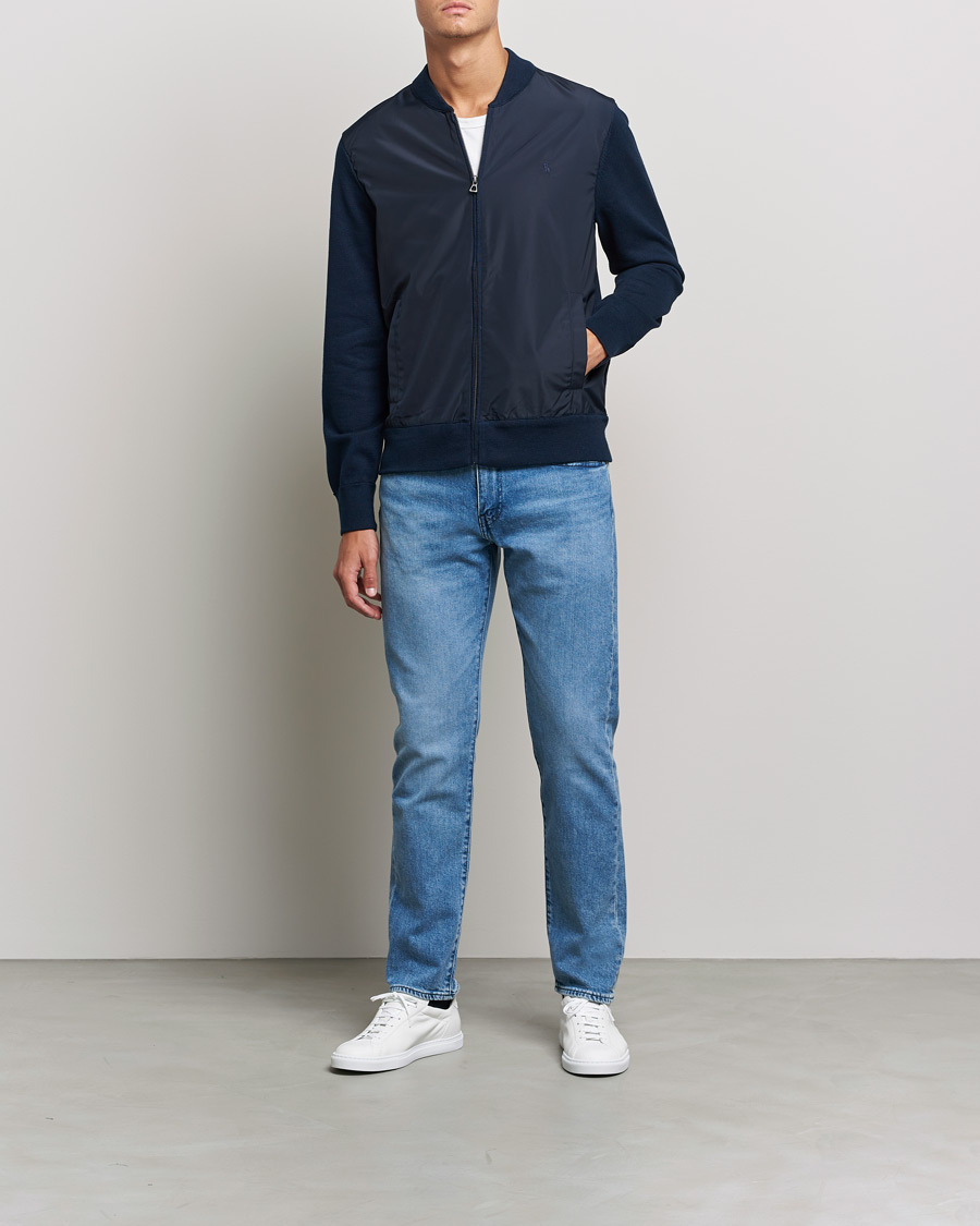 Herren | Pullover | Polo Ralph Lauren | Cotton Hybrid Full-Zip Sweater Piper Navy