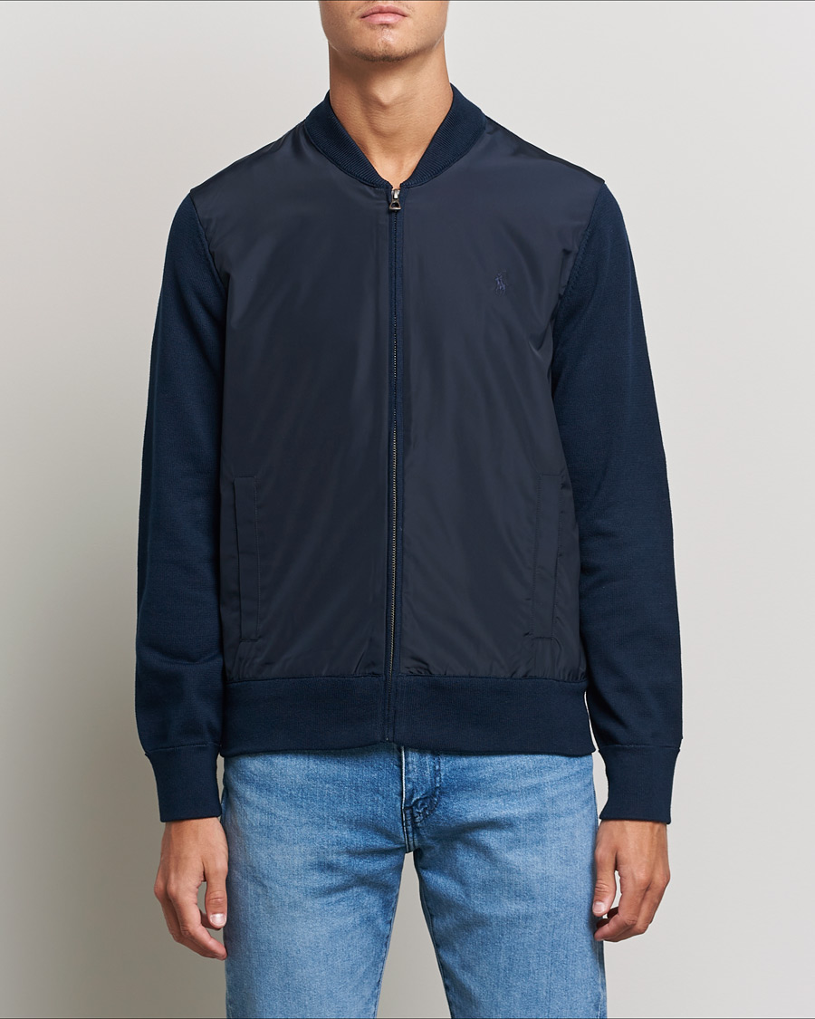 Herren | Pullover | Polo Ralph Lauren | Cotton Hybrid Full-Zip Sweater Piper Navy