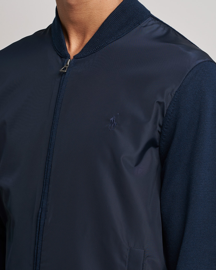 Herren | Pullover | Polo Ralph Lauren | Cotton Hybrid Full-Zip Sweater Piper Navy