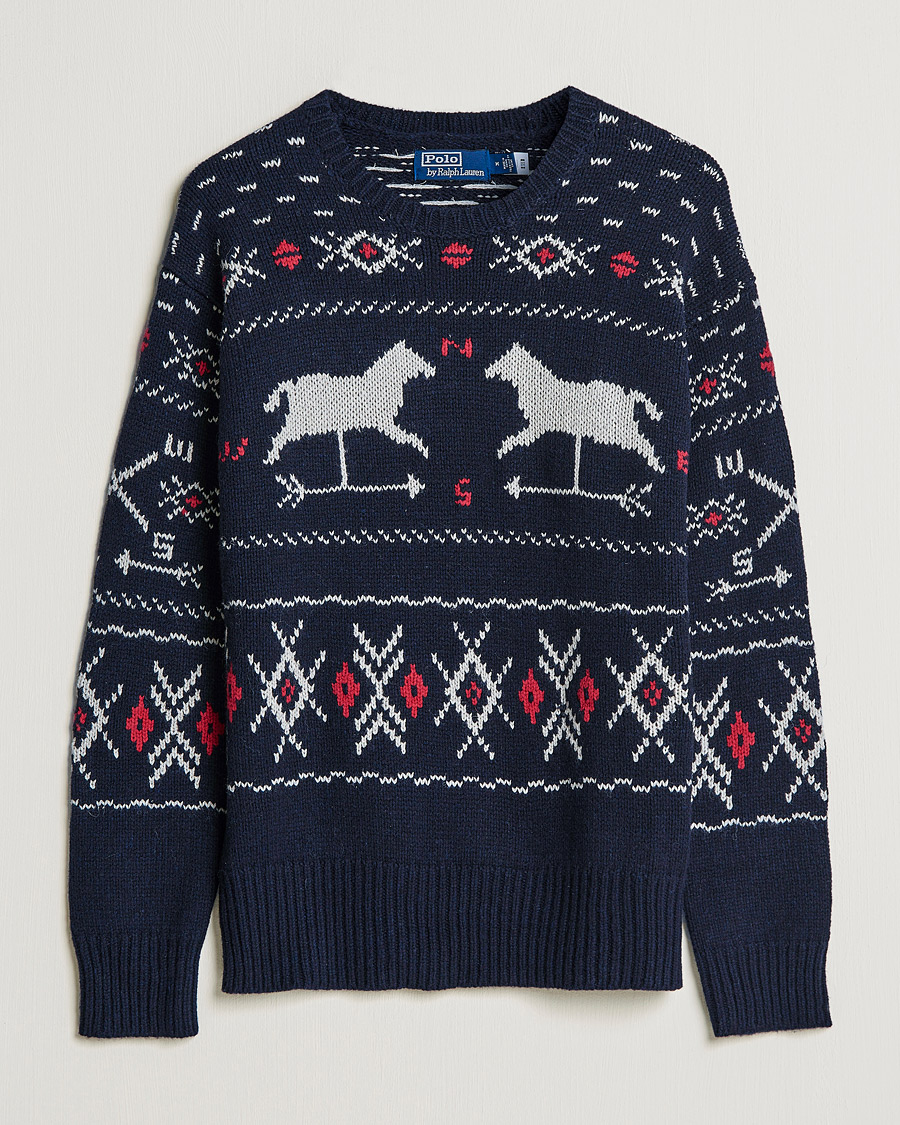 Herren | Pullover | Polo Ralph Lauren | Wool Winter Knitted Sweater Navy Multi