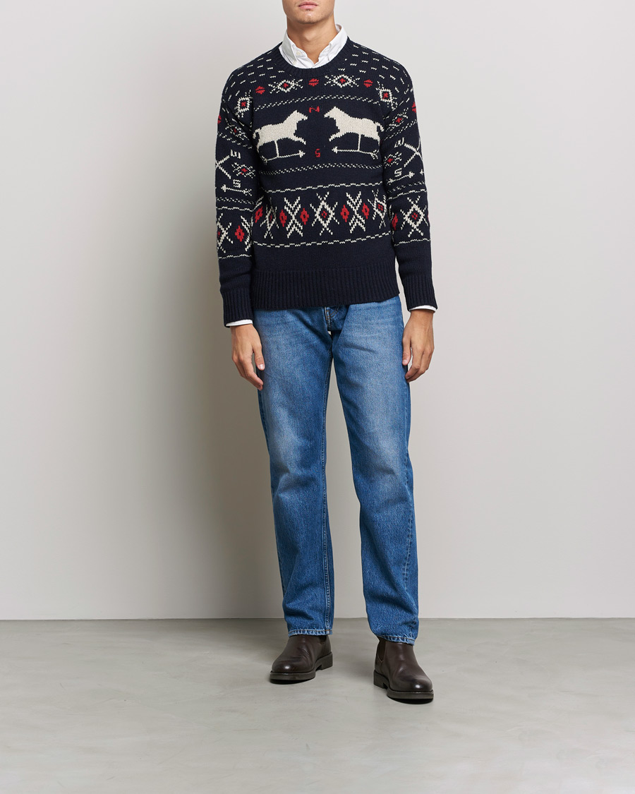 Herren | Pullover | Polo Ralph Lauren | Wool Winter Knitted Sweater Navy Multi