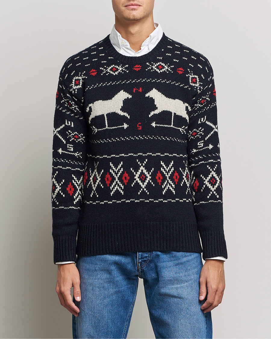 Herren | Pullover | Polo Ralph Lauren | Wool Winter Knitted Sweater Navy Multi