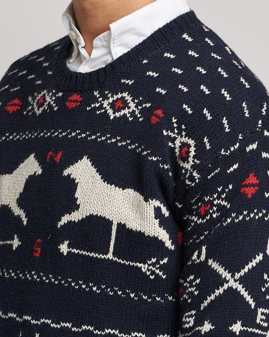 Herren | Pullover | Polo Ralph Lauren | Wool Winter Knitted Sweater Navy Multi