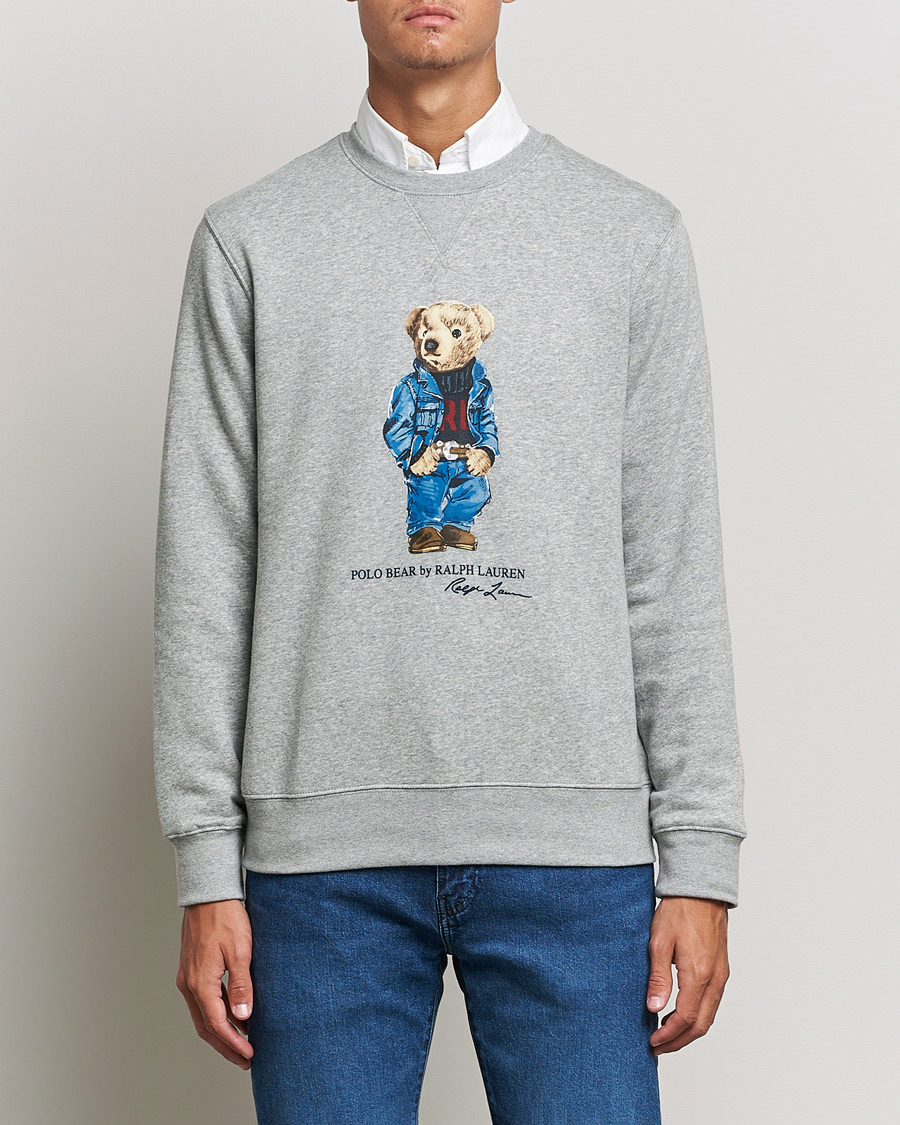 Herren | Graue Sweatshirts | Polo Ralph Lauren | Printed Denim Bear Sweatshirt Andover Heather