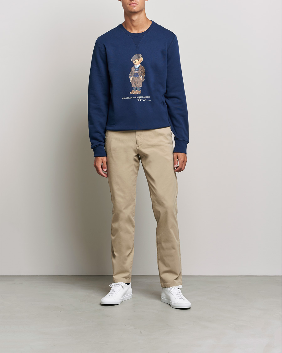 Herren | Pullover | Polo Ralph Lauren | Printed Denim Bear Sweatshirt Newport Navy