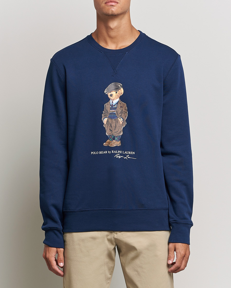 Herren | Pullover | Polo Ralph Lauren | Printed Denim Bear Sweatshirt Newport Navy