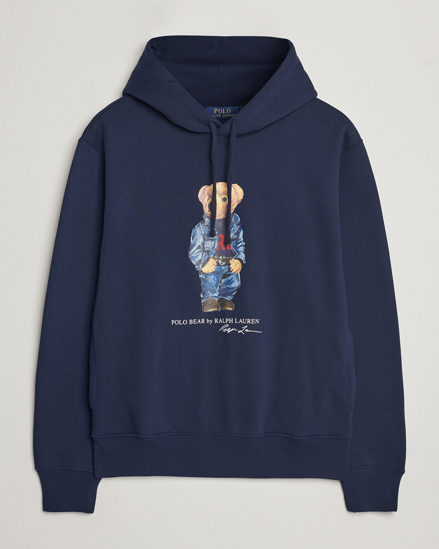 Herren | Pullover | Polo Ralph Lauren | Printed Denim Bear Hoodie Cruise Navy