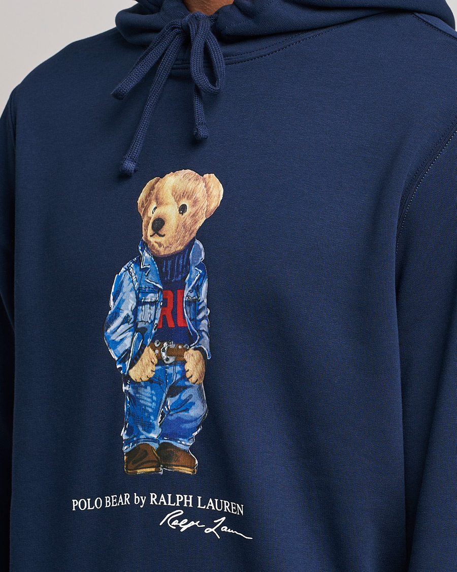 Herren | Pullover | Polo Ralph Lauren | Printed Denim Bear Hoodie Cruise Navy