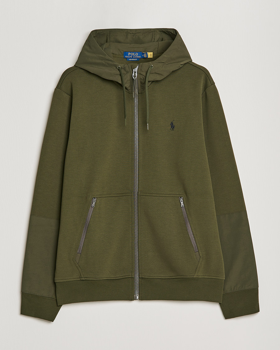 Herren | Pullover | Polo Ralph Lauren | Double Knit Full Zip Hoodie Army Olive