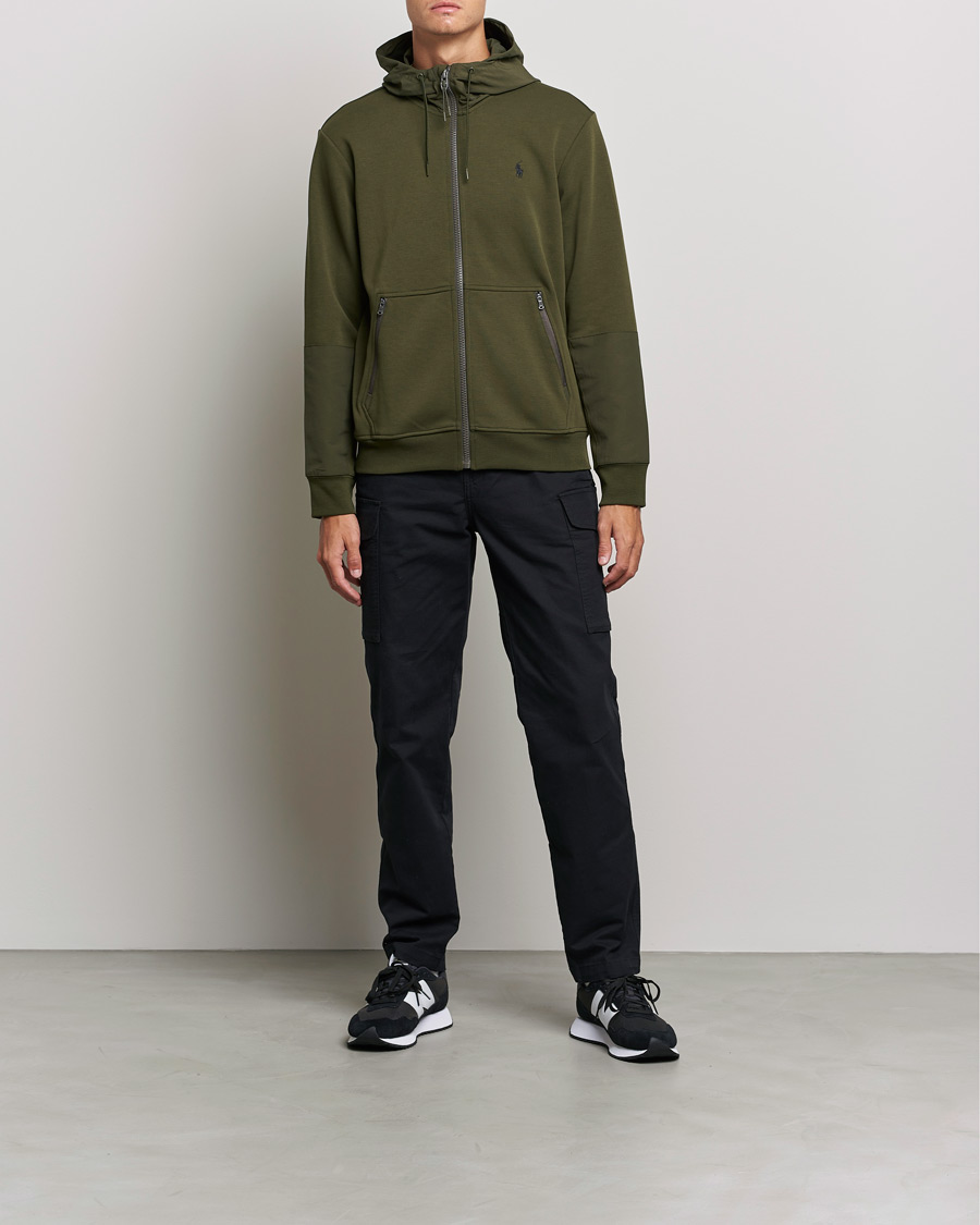 Herren | Pullover | Polo Ralph Lauren | Double Knit Full Zip Hoodie Army Olive