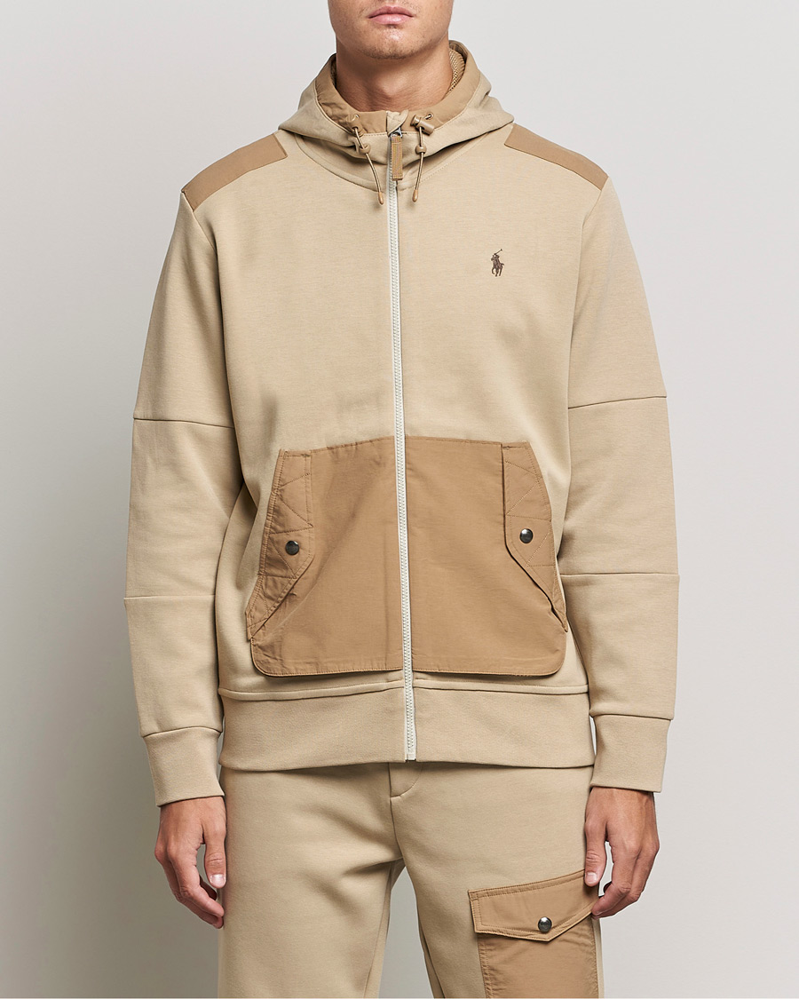 Herren | Pullover | Polo Ralph Lauren | Double Knit Full Zip Hoodie Classic Khaki