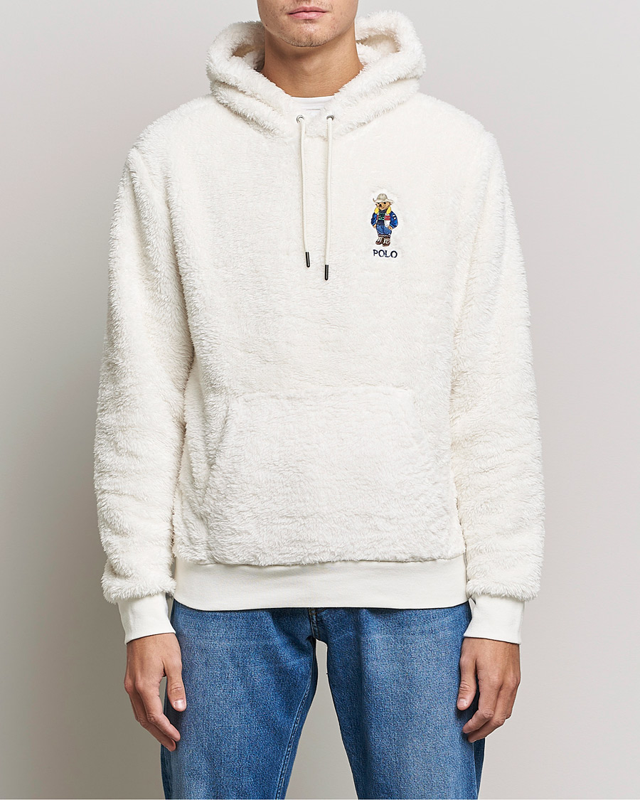 Herren | Pullover | Polo Ralph Lauren | Curly Sherpa Bear Hoodie Antique Cream