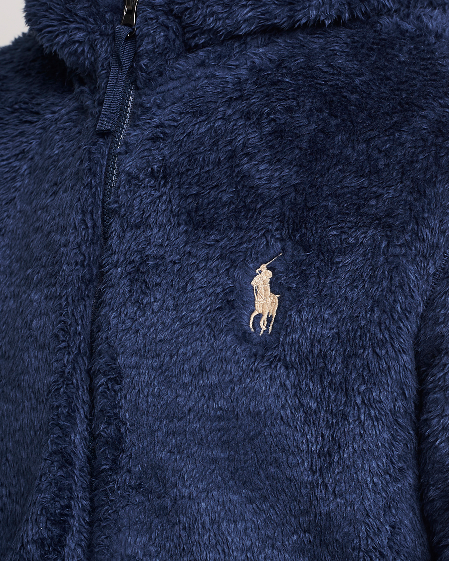 Herren | Pullover | Polo Ralph Lauren | Curly Sherpa Full Zip Hoodie Newport Navy