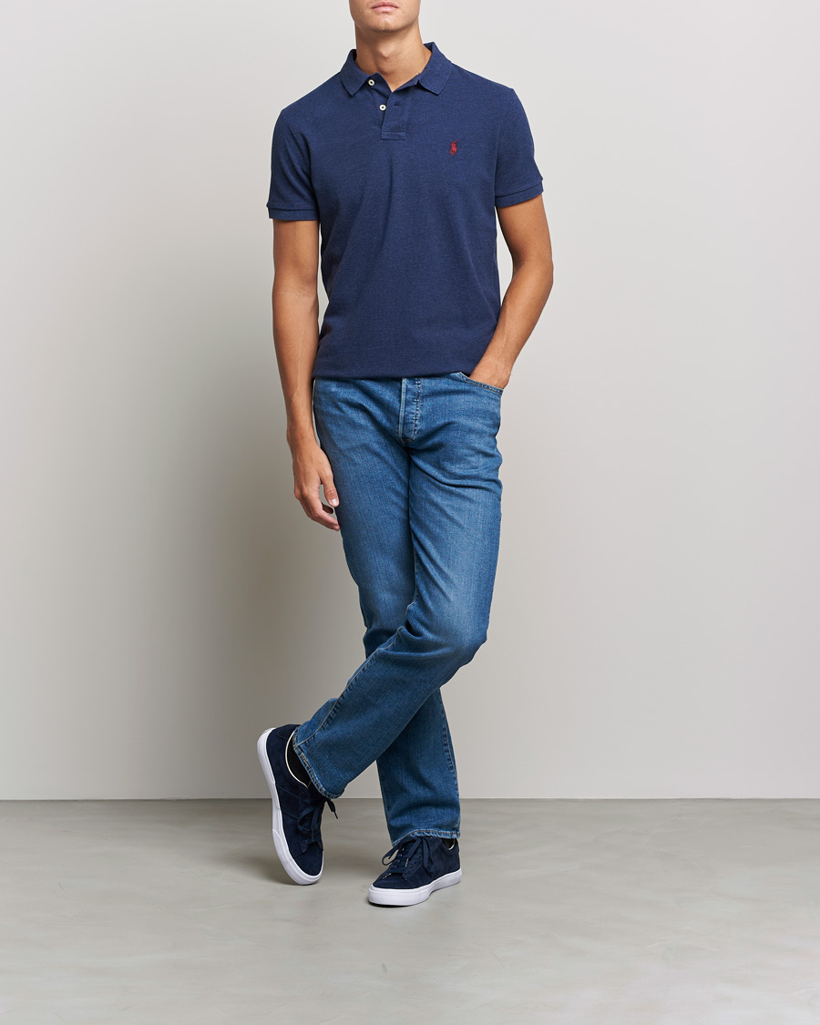 Herren | Poloshirts | Polo Ralph Lauren | Custom Slim Fit Polo Spring Navy Heather