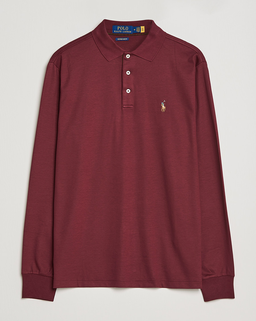 Herren | Pullover | Polo Ralph Lauren | Luxury Pima Cotton Long Sleeve Polo Classic Wine