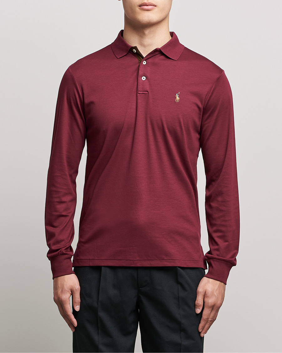 Herren | Pullover | Polo Ralph Lauren | Luxury Pima Cotton Long Sleeve Polo Classic Wine