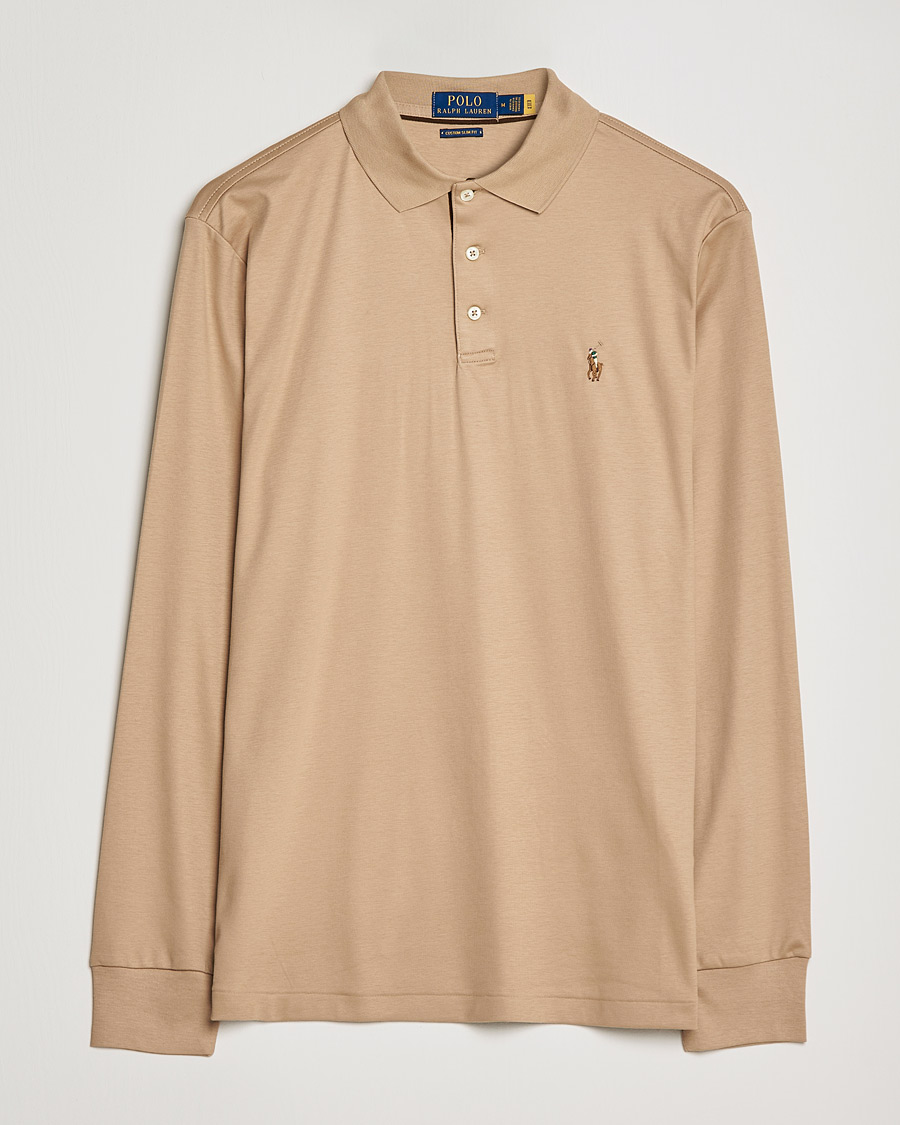 Herren | Pullover | Polo Ralph Lauren | Luxury Pima Cotton Long Sleeve Polo Vintage Khaki