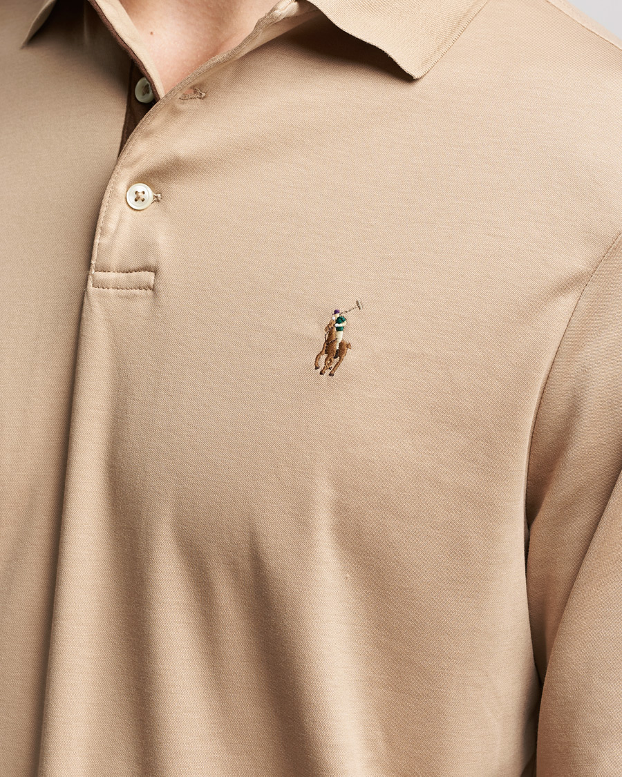 Herren | Pullover | Polo Ralph Lauren | Luxury Pima Cotton Long Sleeve Polo Vintage Khaki