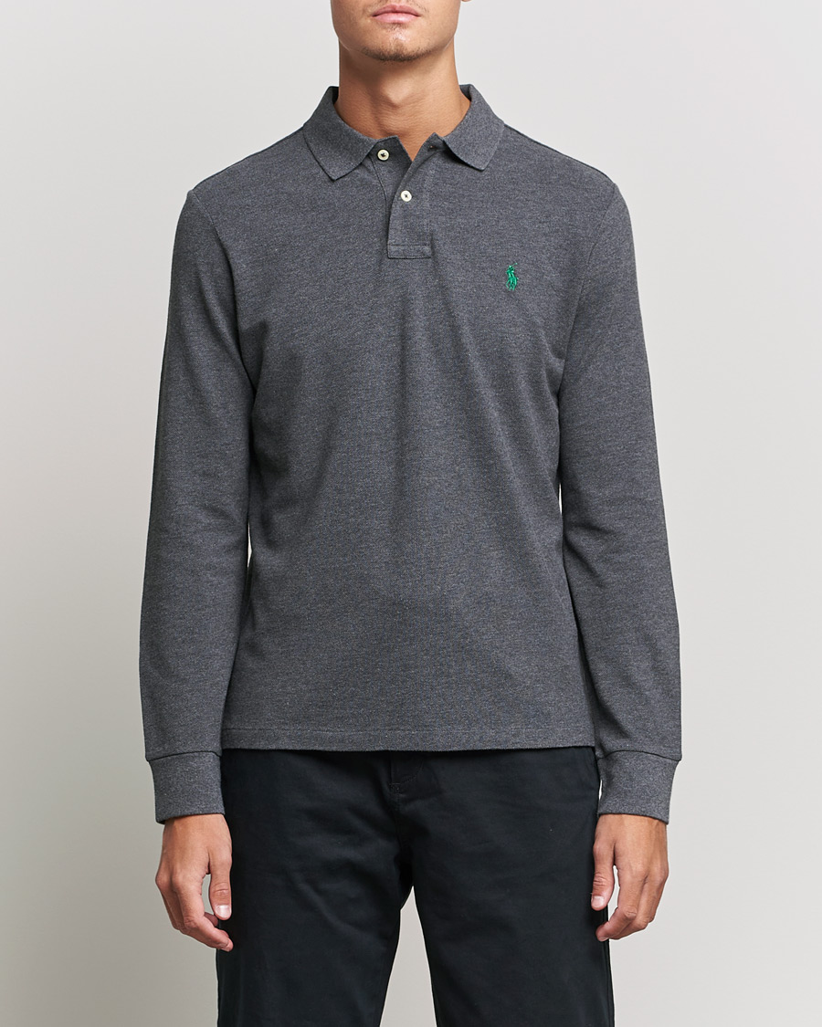 Herren | Pullover | Polo Ralph Lauren | Custom Slim Fit Long Sleeve Polo Barclay Heathe