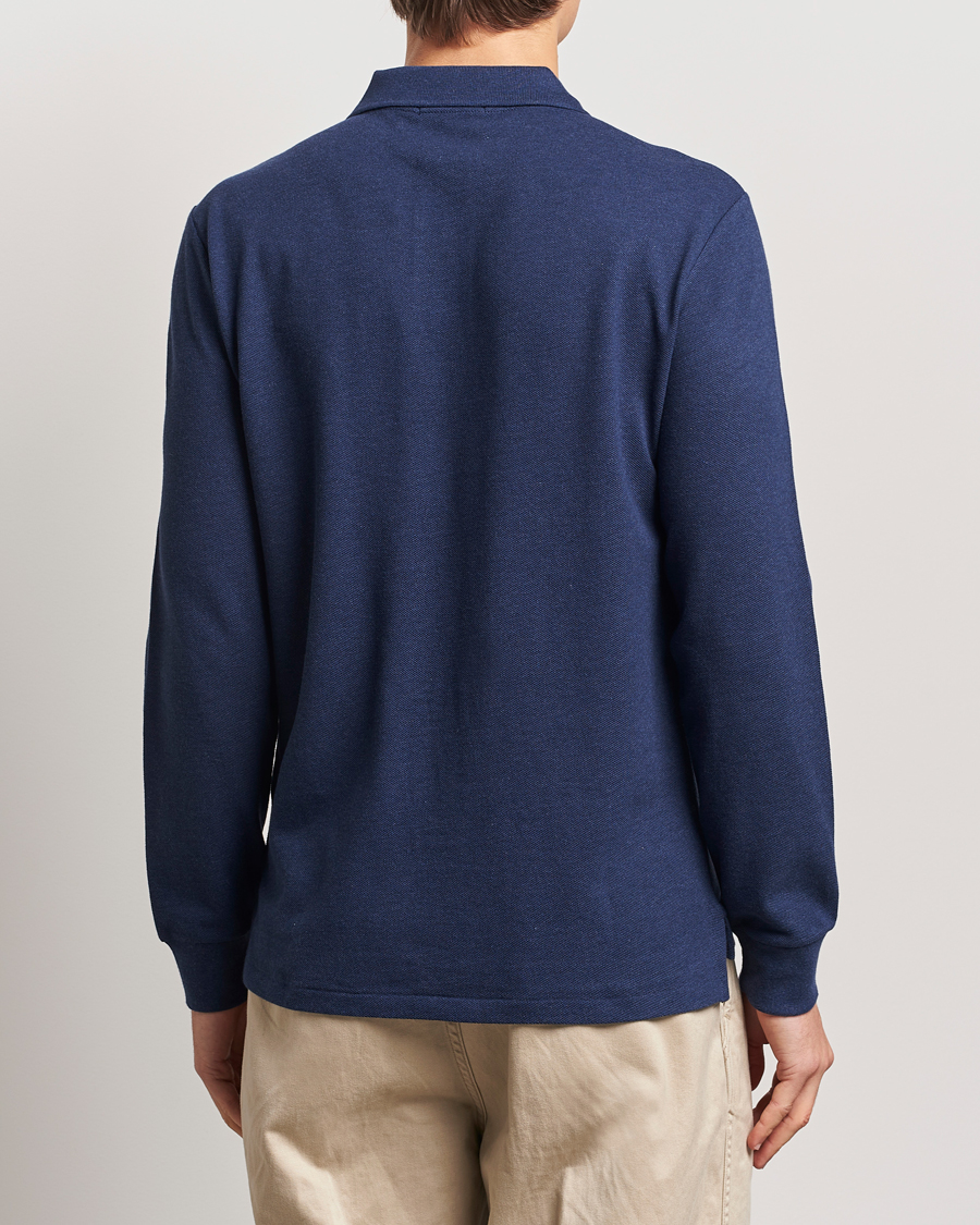 Herren | Poloshirts | Polo Ralph Lauren | Custom Slim Fit Long Sleeve Polo Spring Navy Heather