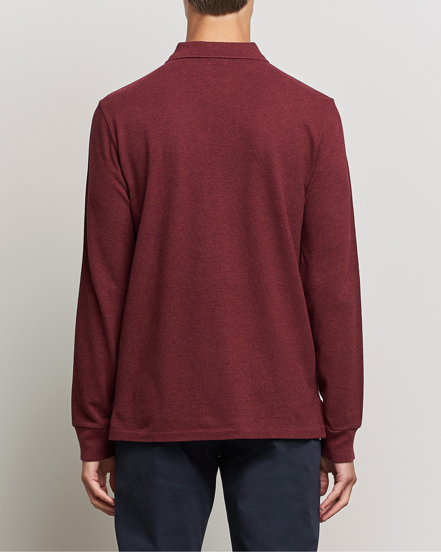 Herren | Poloshirts | Polo Ralph Lauren | Custom Fit Long Sleeve Polo Spring Wine Heather
