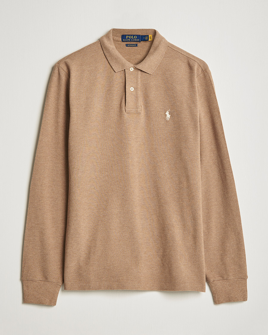 Herren | Pullover | Polo Ralph Lauren | Custom Slim Fit Long Sleeve Polo Italian Heather
