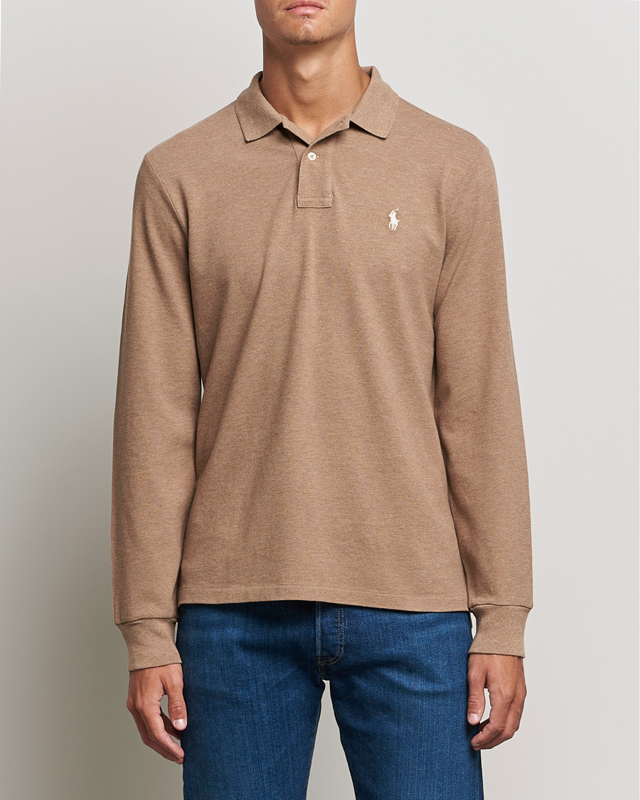 Herren | Pullover | Polo Ralph Lauren | Custom Slim Fit Long Sleeve Polo Italian Heather
