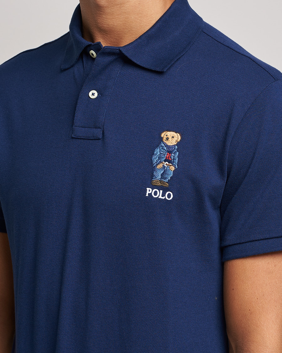 Herren | Poloshirts | Polo Ralph Lauren | Custom Slim Fit Denim Bear Polo Newport Navy