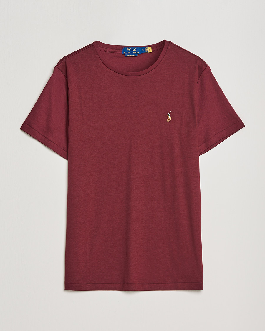 Herren | T-Shirts | Polo Ralph Lauren | Luxury Pima Cotton Crew Neck Tee Classic Wine