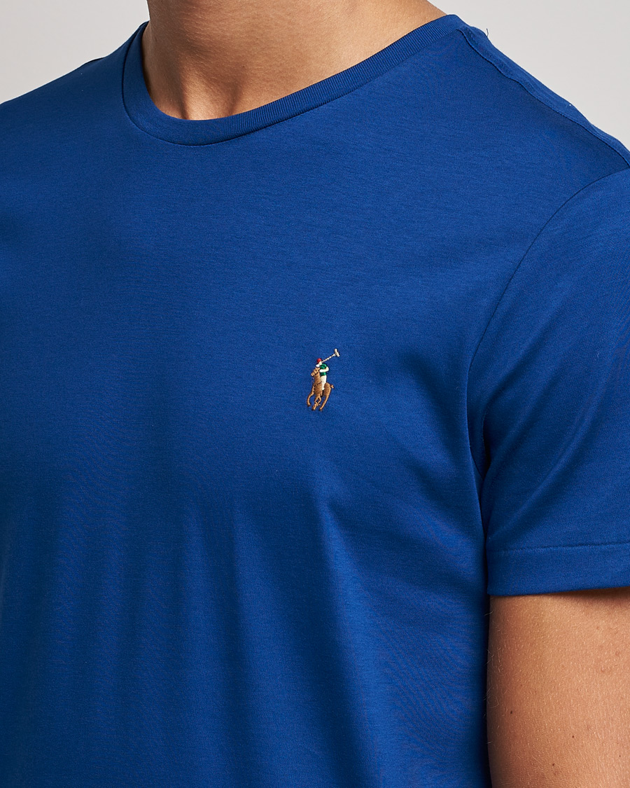 Herren | T-Shirts | Polo Ralph Lauren | Luxury Pima Cotton Crew Neck Tee Harrison Blue