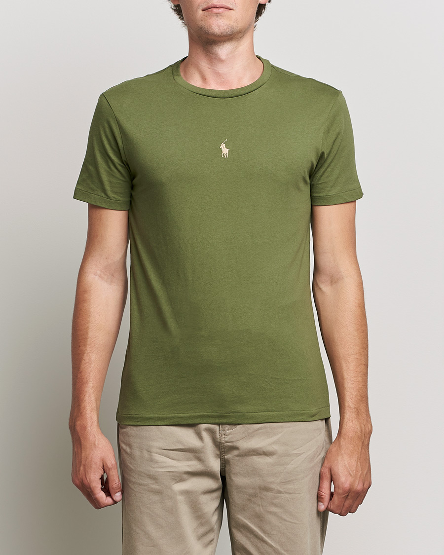 Herren | T-Shirts | Polo Ralph Lauren | Center Logo Crew Neck Tee Army Olive