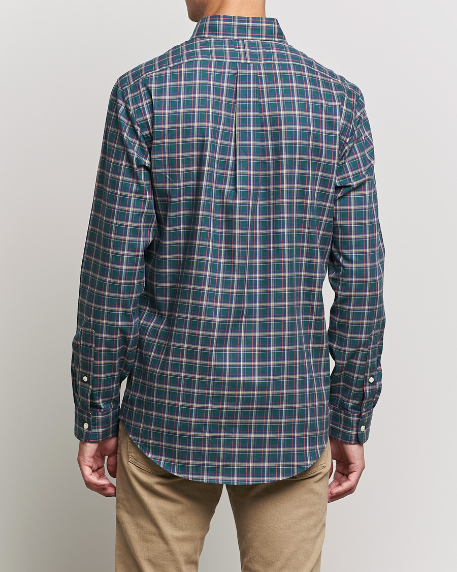 Herren | Hemden | Polo Ralph Lauren | Custom Fit Twill Checked Shirt Green/Cream