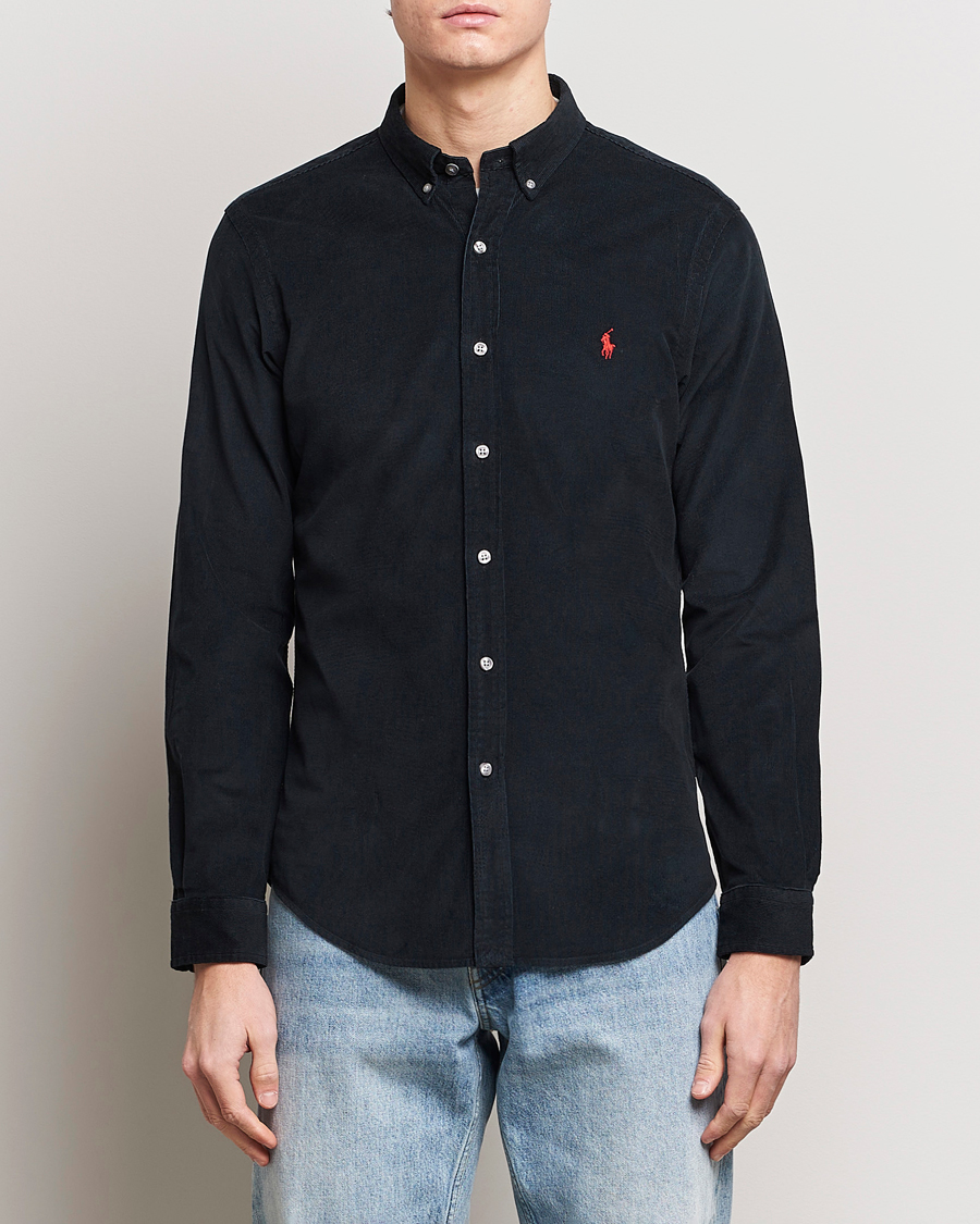 Herren | Cordhemden | Polo Ralph Lauren | Slim Fit Corduroy Shirt Black