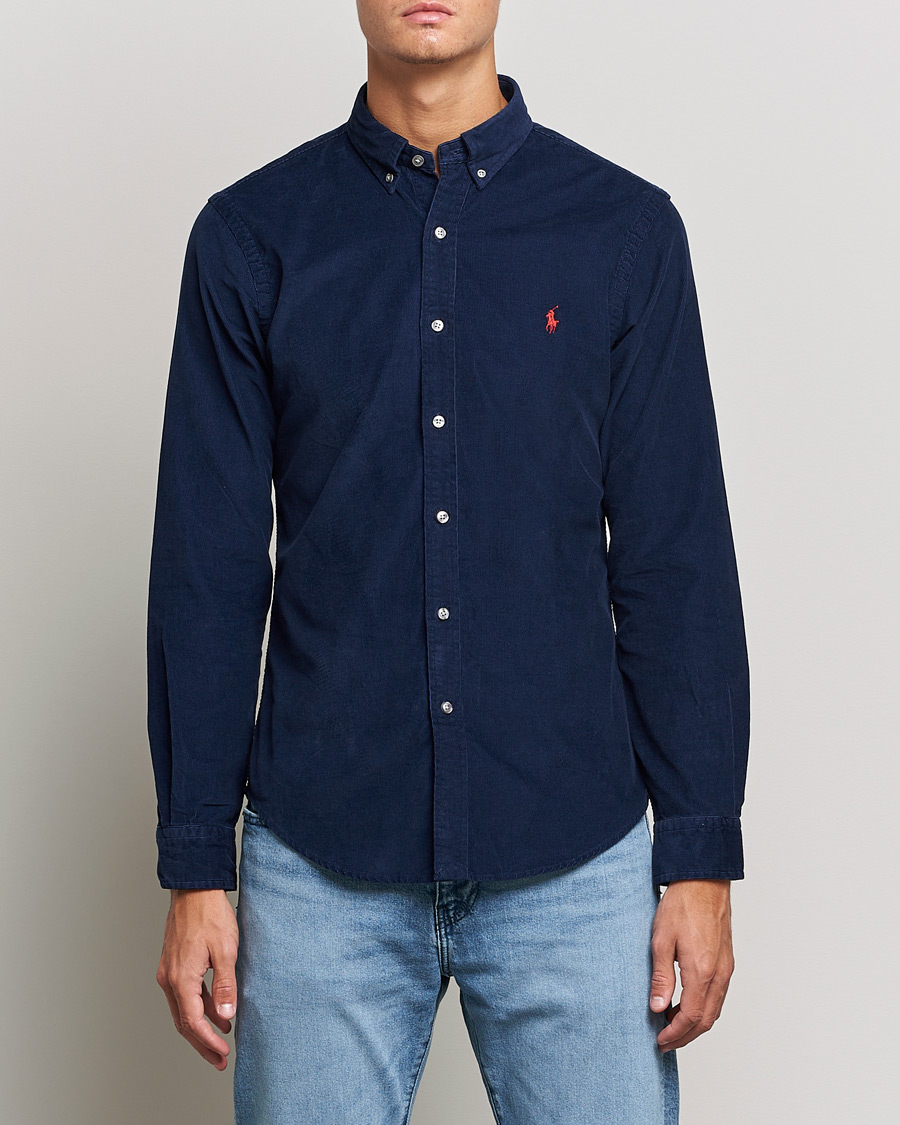 Herren | Hemden | Polo Ralph Lauren | Slim Fit Corduroy Shirt Newport Navy