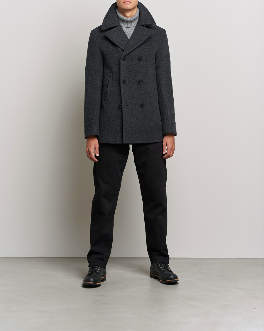Herren | Jacken | Polo Ralph Lauren | Wool Melton Peacoat Navy Charcoal