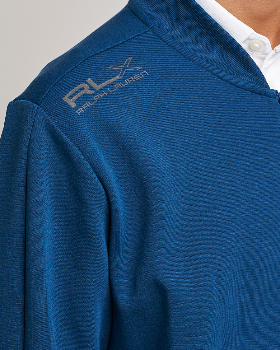 Herren | Pullover | RLX Ralph Lauren | Double Knit Full Zip Sweater Raleigh Blue