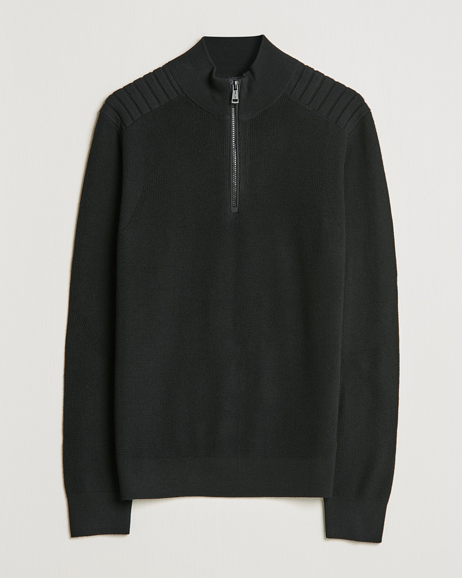 Herren | Pullover | RLX Ralph Lauren | Merino Half Zip Sweater Black